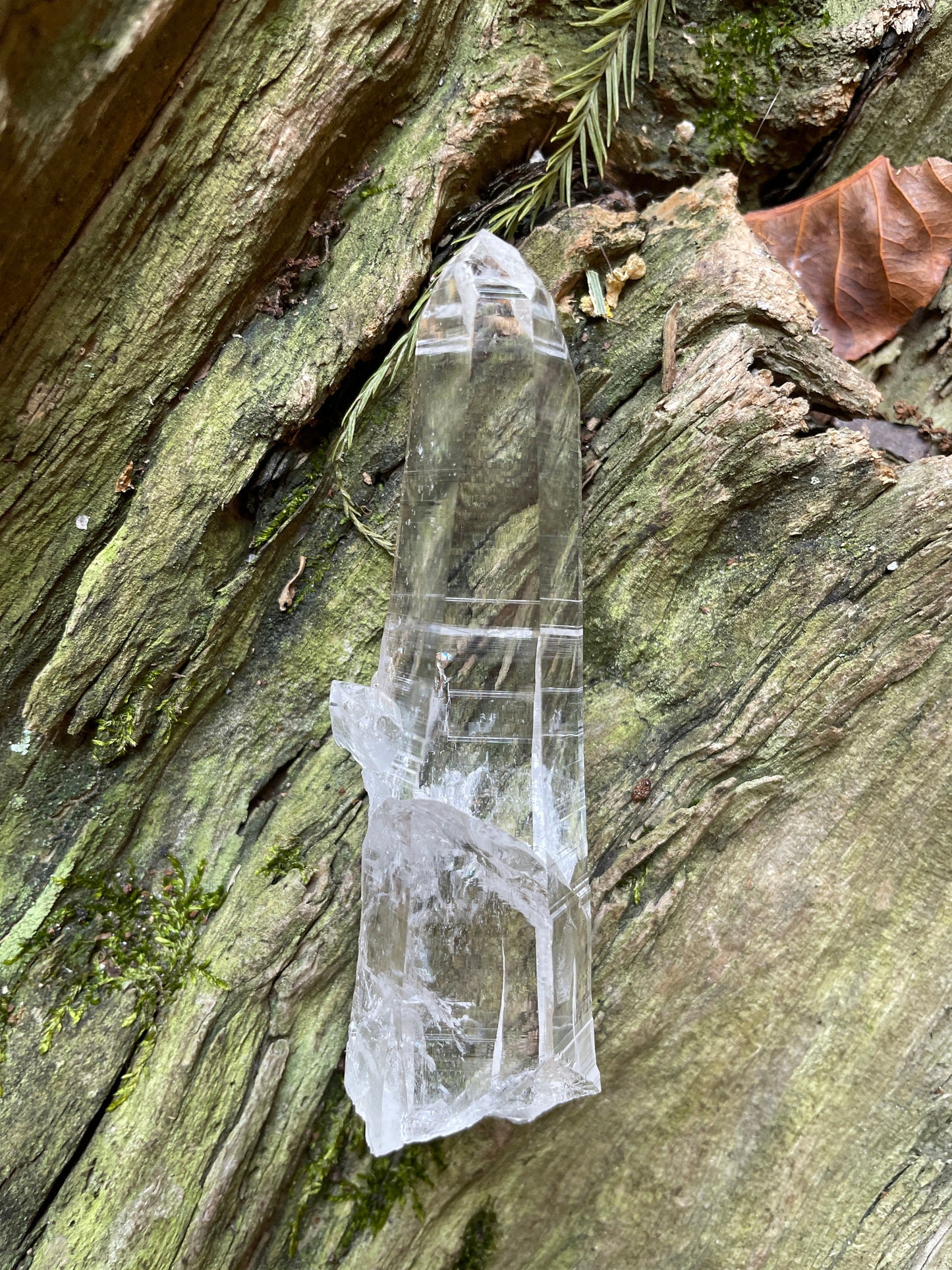 Stunning Columbian Lemurian Optical Quartz Point Specimen 62.7g Mineral Crystal