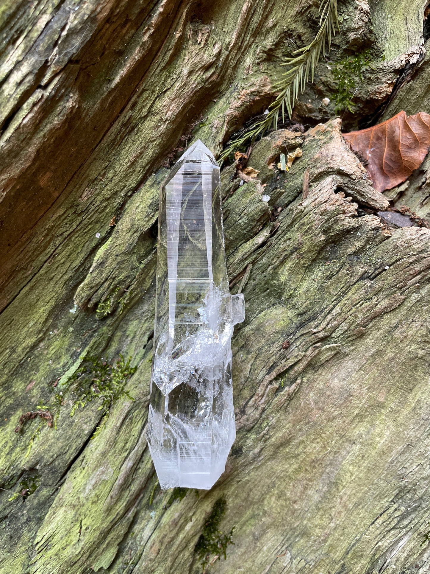 Stunning Columbian Lemurian Optical Quartz Point Specimen 62.7g Mineral Crystal