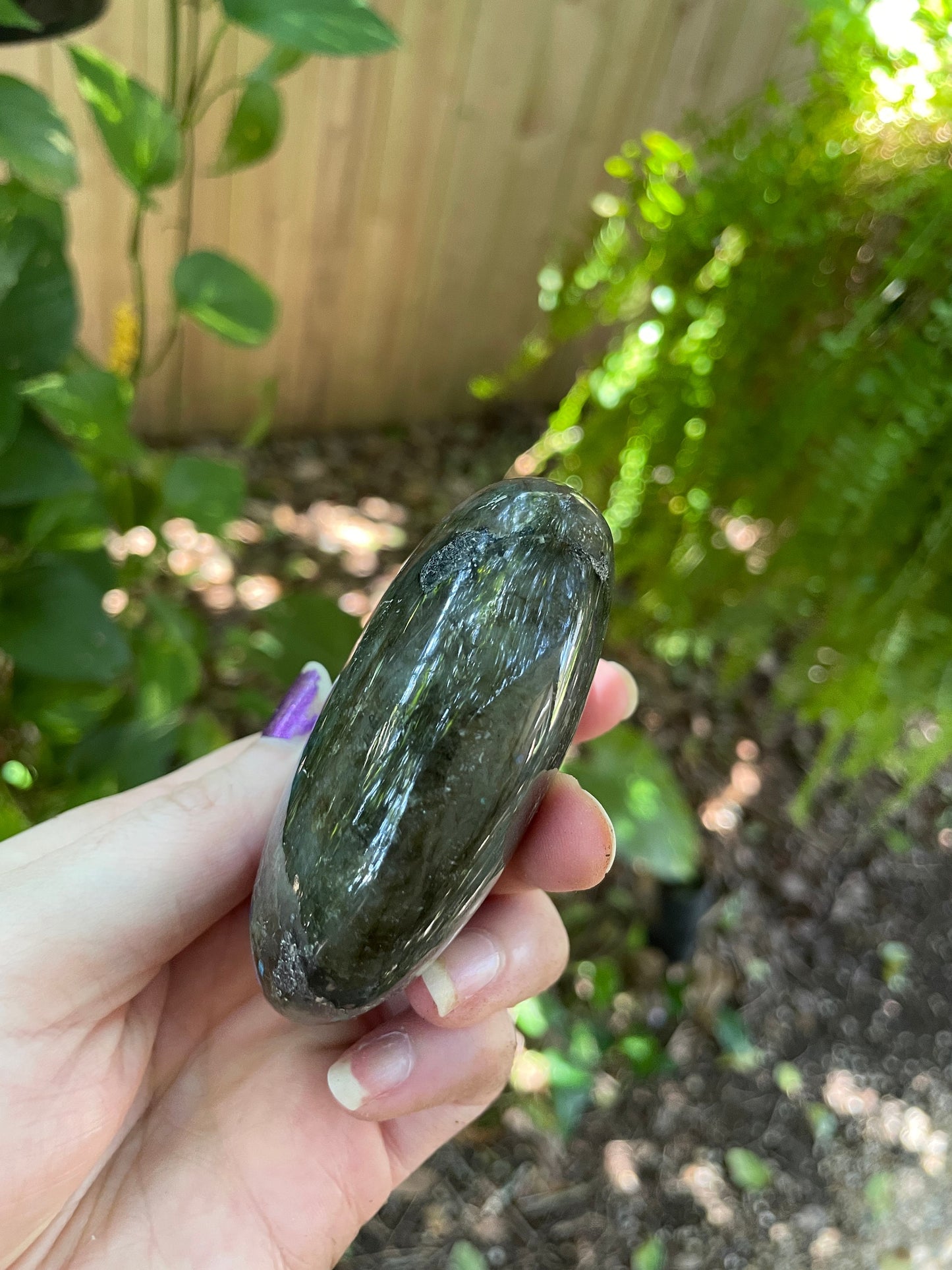 Lovely Polished  Labradorite Palm Stone 194g Great Flash From Madagascar Mineral Crystal