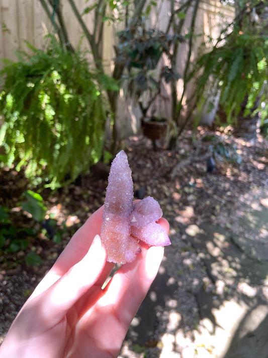 Amethyst Spirit Quartz Point cluster With Hematite Specimen 77.8g From Mpumalanga South Africa