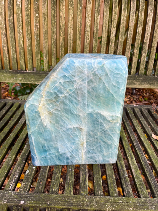 Beautiful XL Polished Aquamarine/Beryl Crystal from Minas Gerais Brazil 9.13kg 20lbs 1.9oz Specimen Mineral Crystal