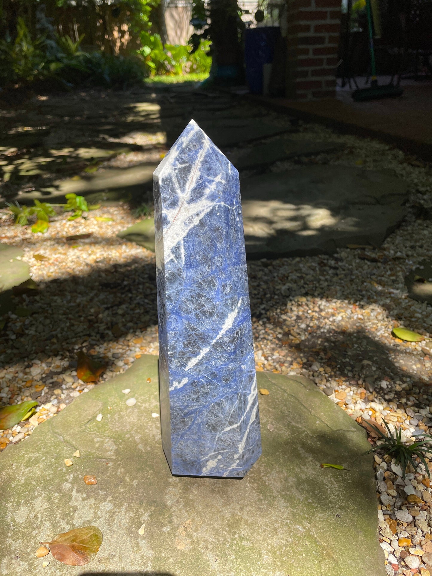 XL Blue Sodalite Polished Crystal Point Specimen 1.83kg 4lbs 0.7oz From Brazil  Mineral Crystals