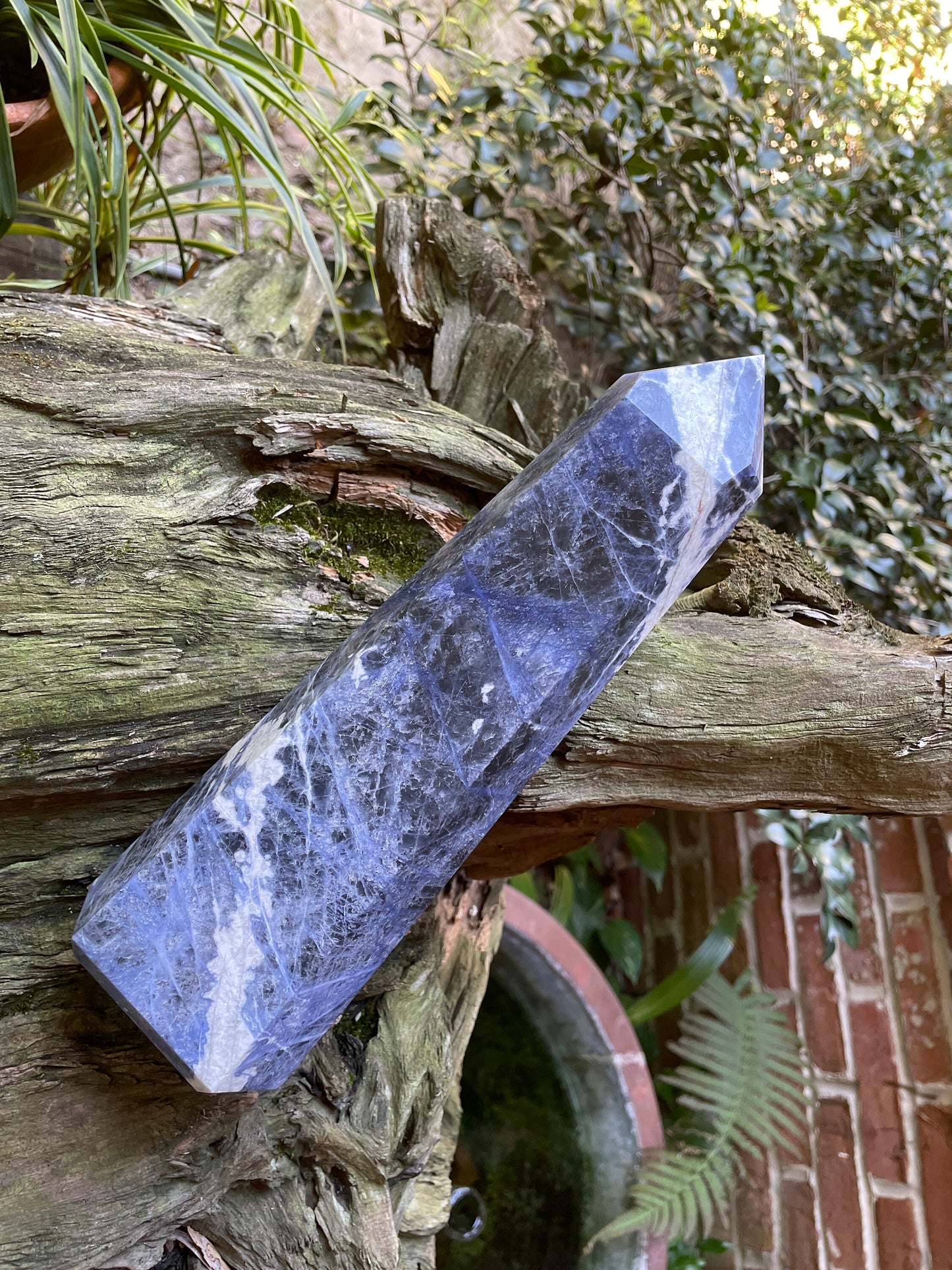 XL Blue Sodalite Polished Crystal Point Specimen 1.83kg 4lbs 0.7oz From Brazil  Mineral Crystals