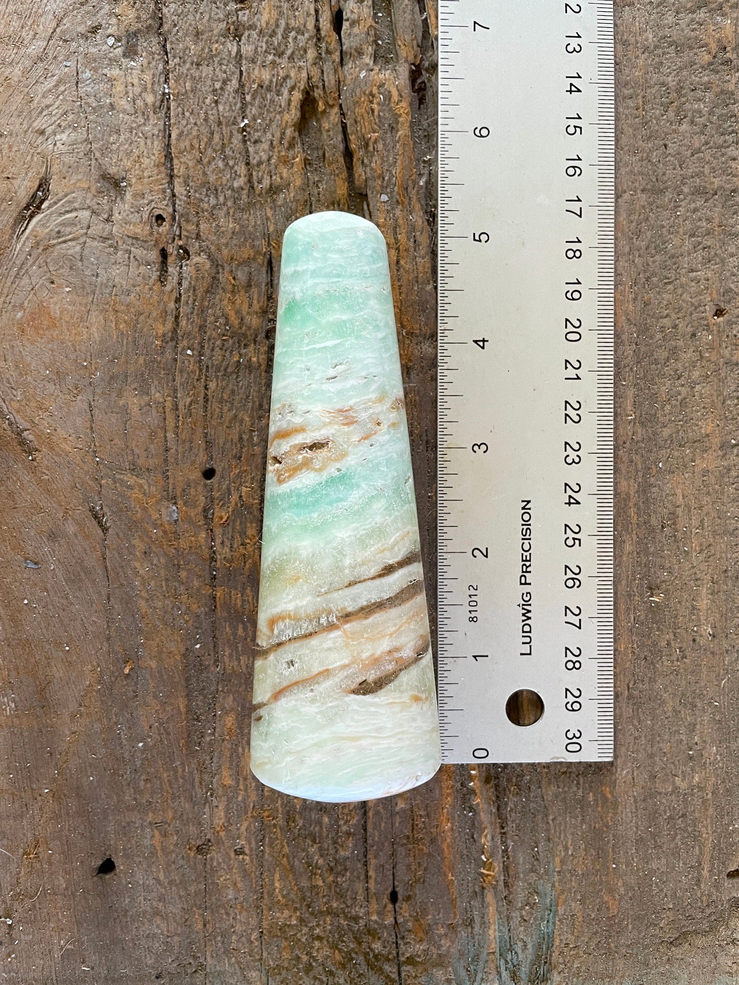 Polished Blue Caribbean Calcite Massage Wand from Pakistan 296g Specimen Mineral Crystal