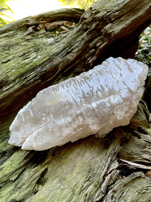 Pale Smokey Elesital Quartz Specimen from Minas Gerais Brazil, 882g 1lb 15.2oz Mineral Crystal