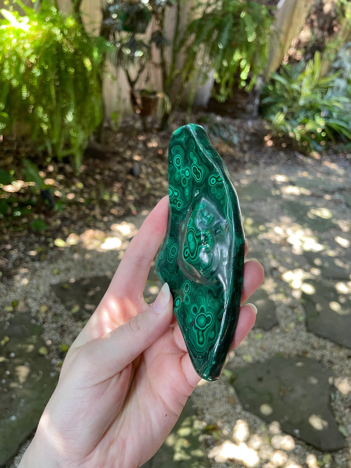 Lovely Polished Malachite Specimen from The Congo 235.7g Mineral Crystal