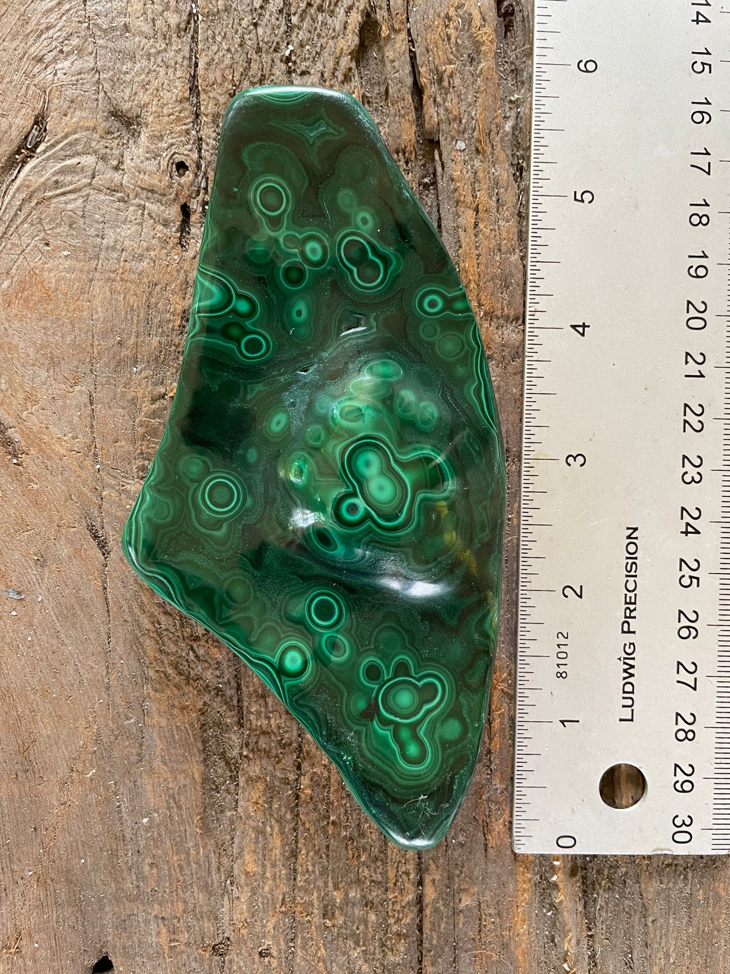 Lovely Polished Malachite Specimen from The Congo 235.7g Mineral Crystal