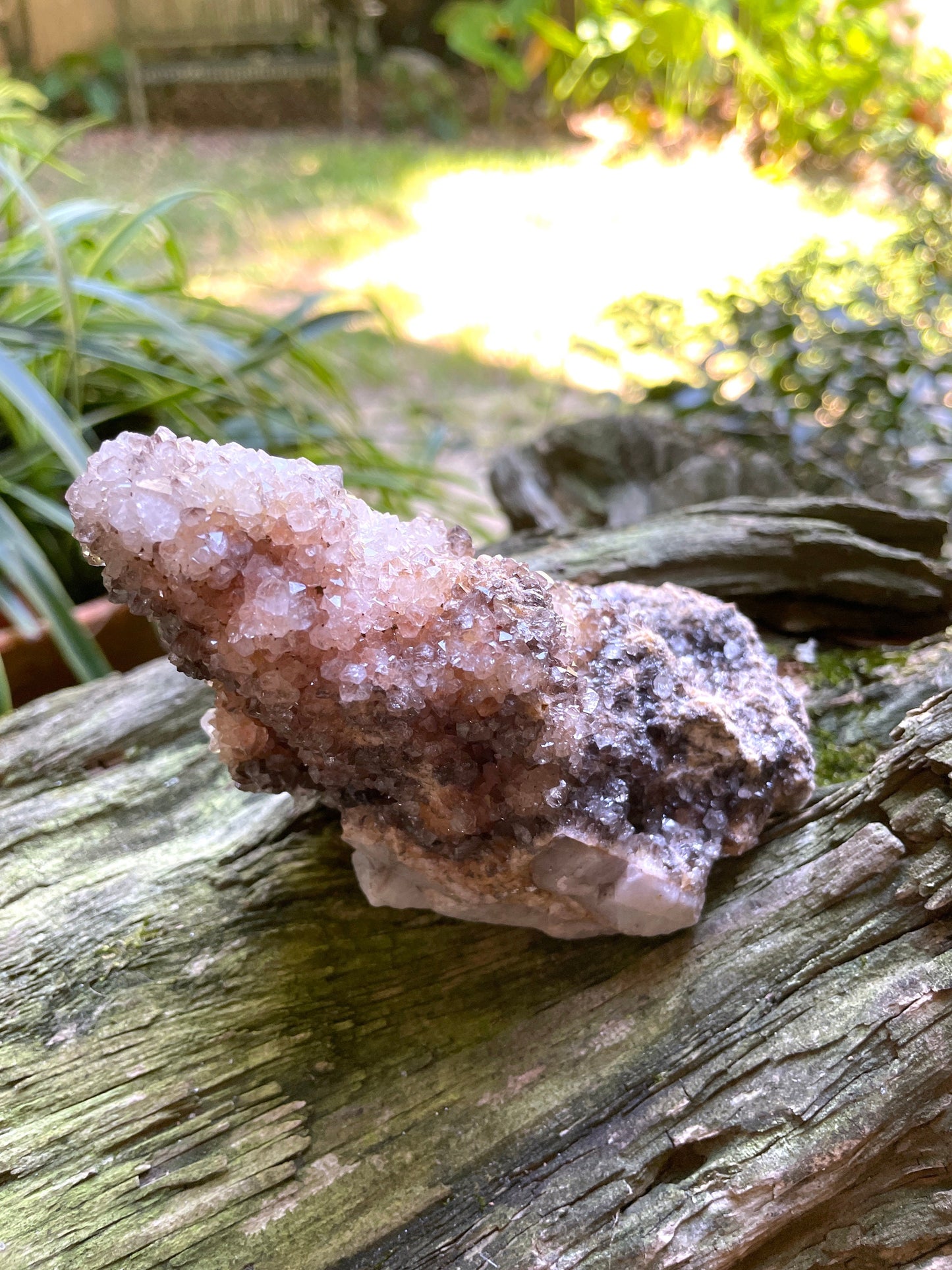 Unique  Amethyst w/Hematite and Iron Spirit Quartz Point 400g Specimen From Mpumalanga South Africa