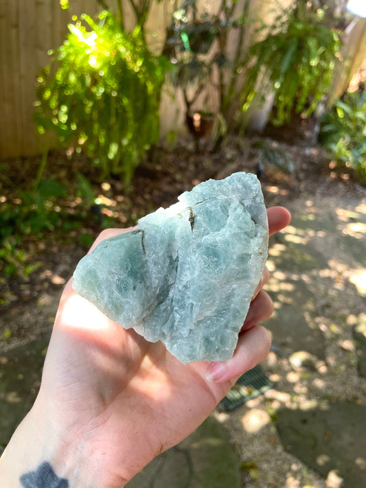 Aquamarine/Beryl Heart Shaped Raw Crystal from Minas Gerais Brazil 446g Specimen Mineral Crystal