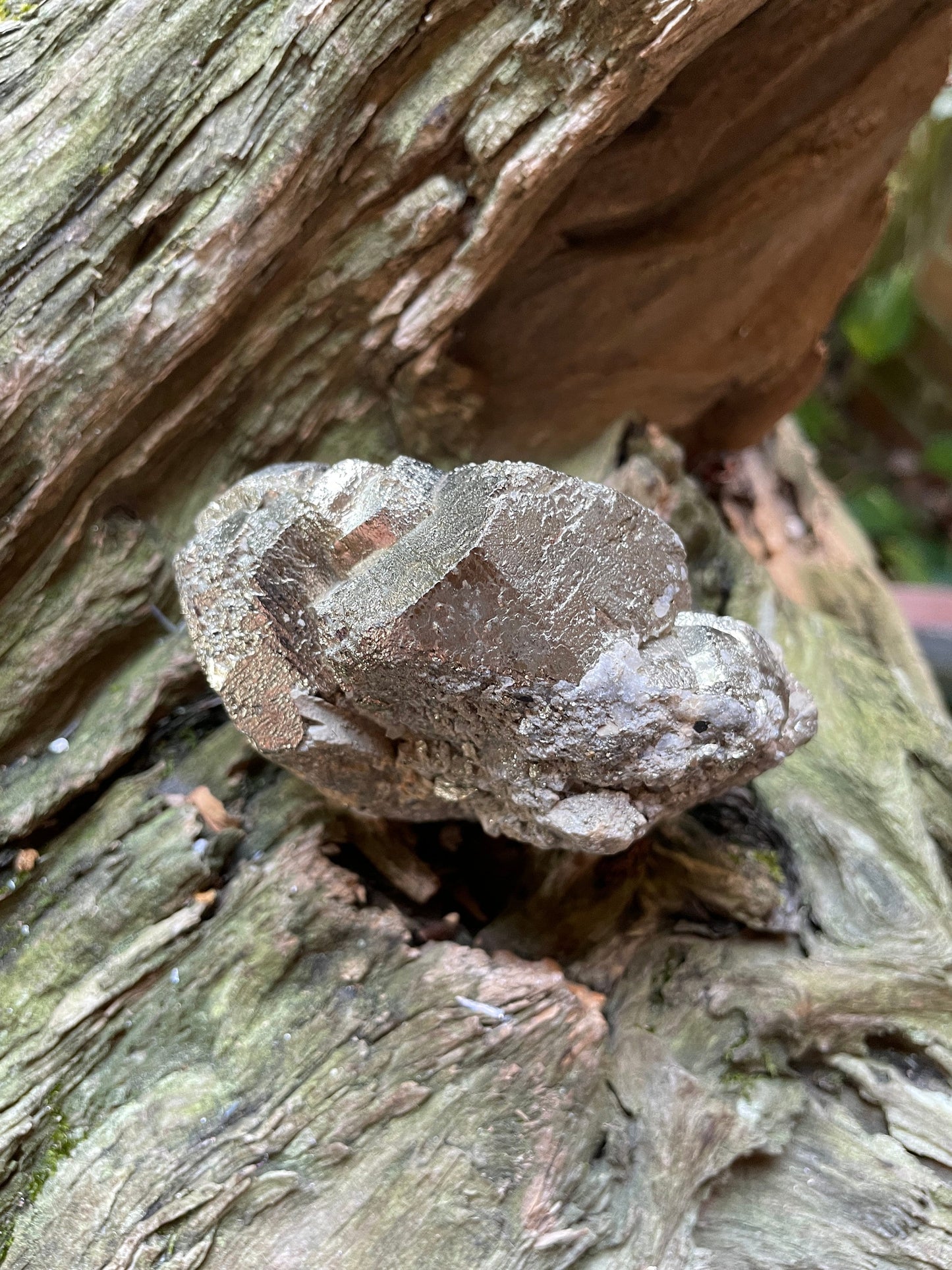 Beautiful Rare Natural Raw Pyrite Crystal 549g, Shiver Boyaca, Columbia Mineral Specimen