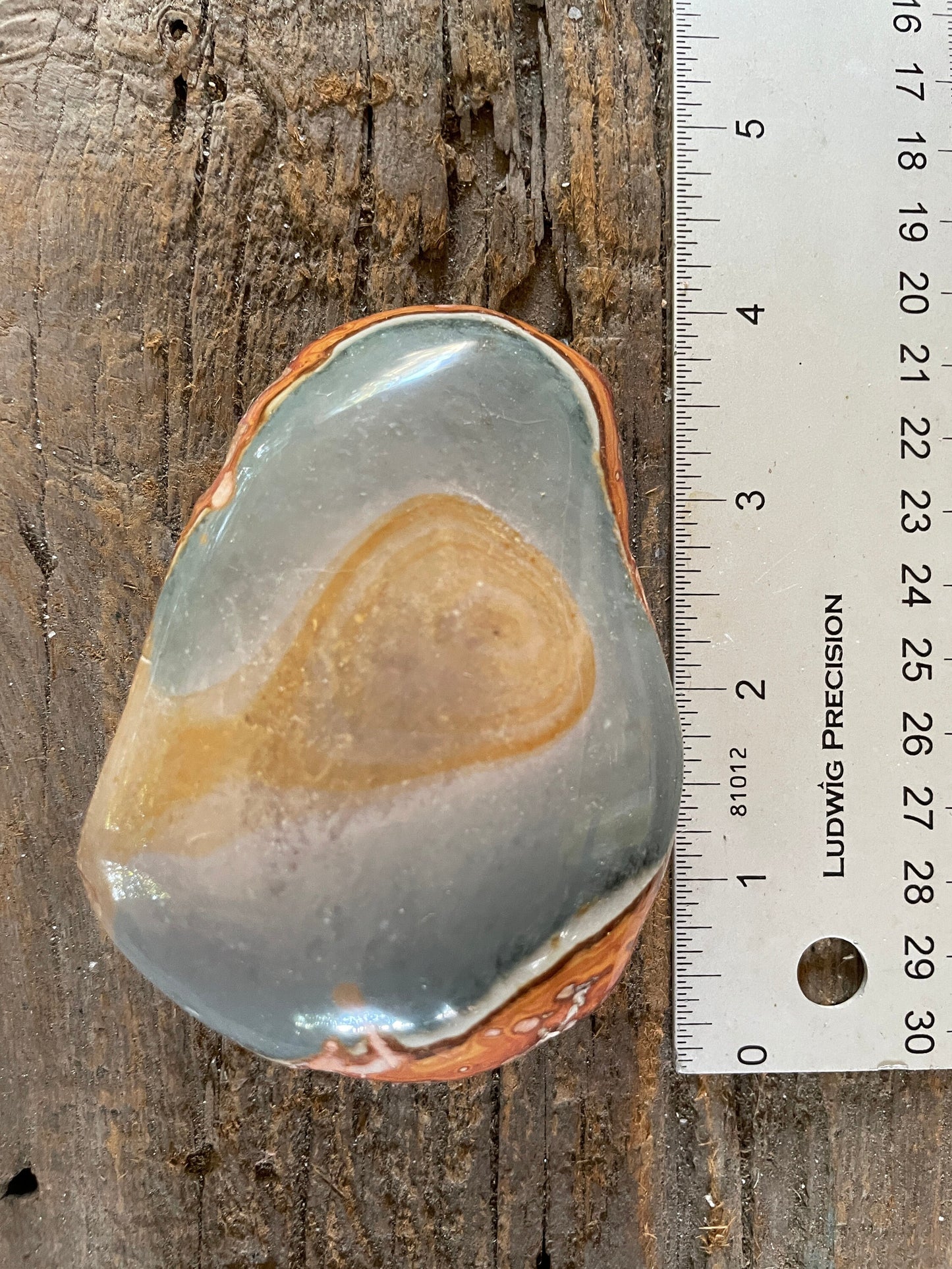 Half Polished Polychrome Jasper Stone, 216g Specimen From Madagascar Mineral Crystal