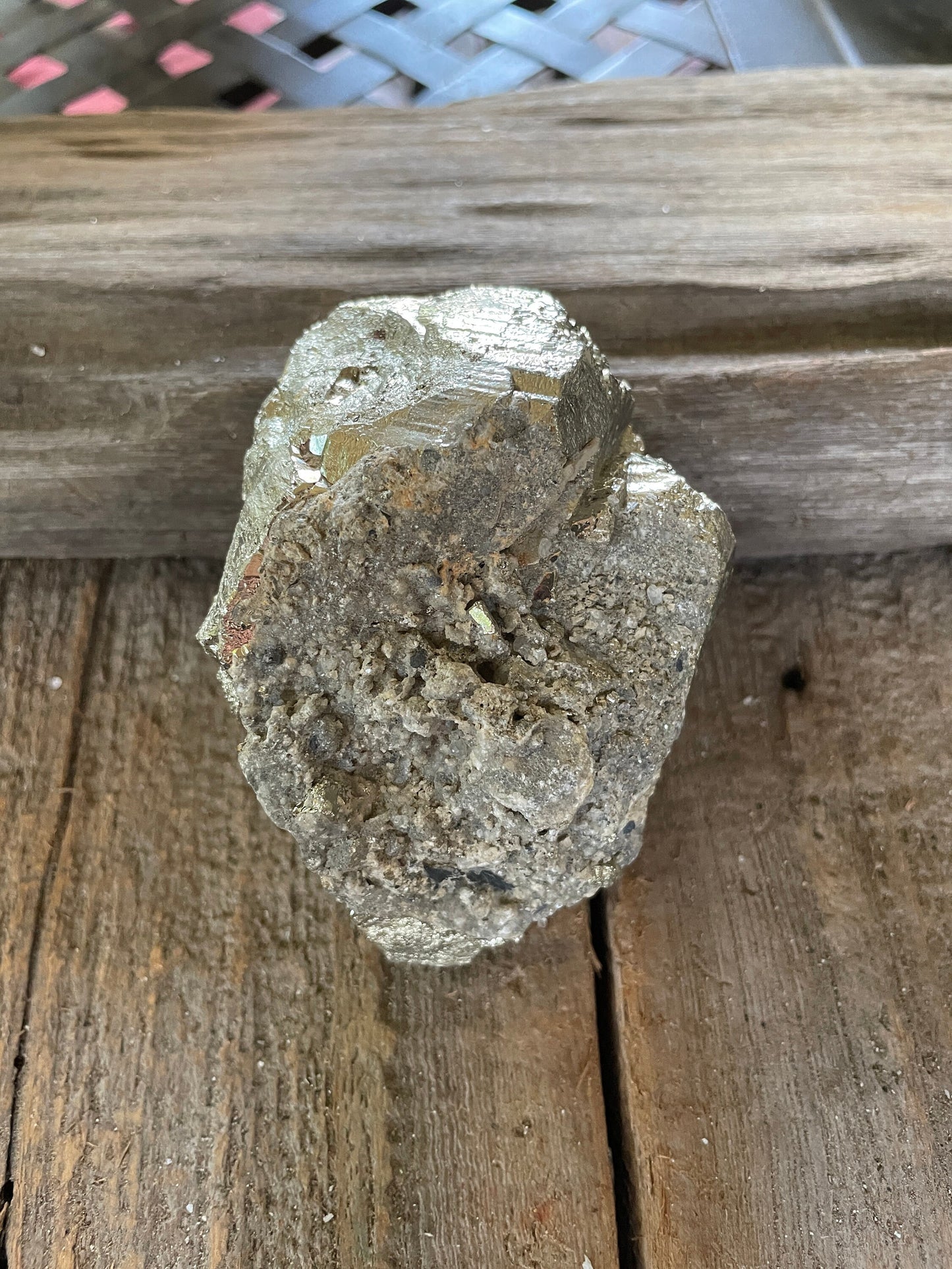 Beautiful Rare Natural Raw Pyrite Crystal 549g, Shiver Boyaca, Columbia Mineral Specimen