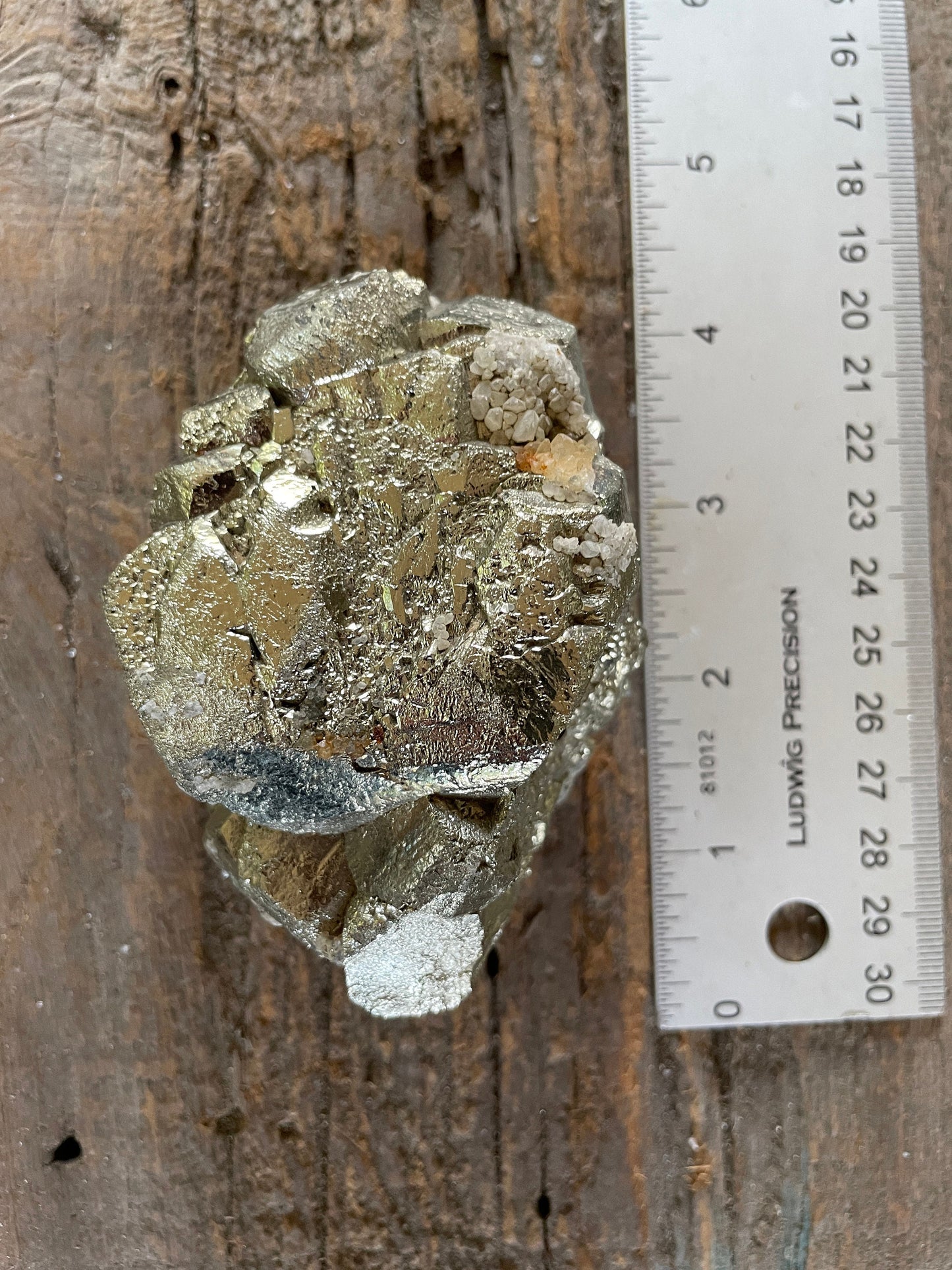 Beautiful Rare Natural Raw Pyrite Crystal 549g, Shiver Boyaca, Columbia Mineral Specimen