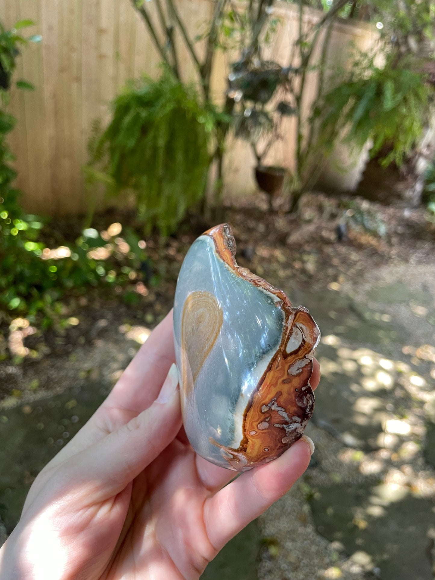 Half Polished Polychrome Jasper Stone, 216g Specimen From Madagascar Mineral Crystal