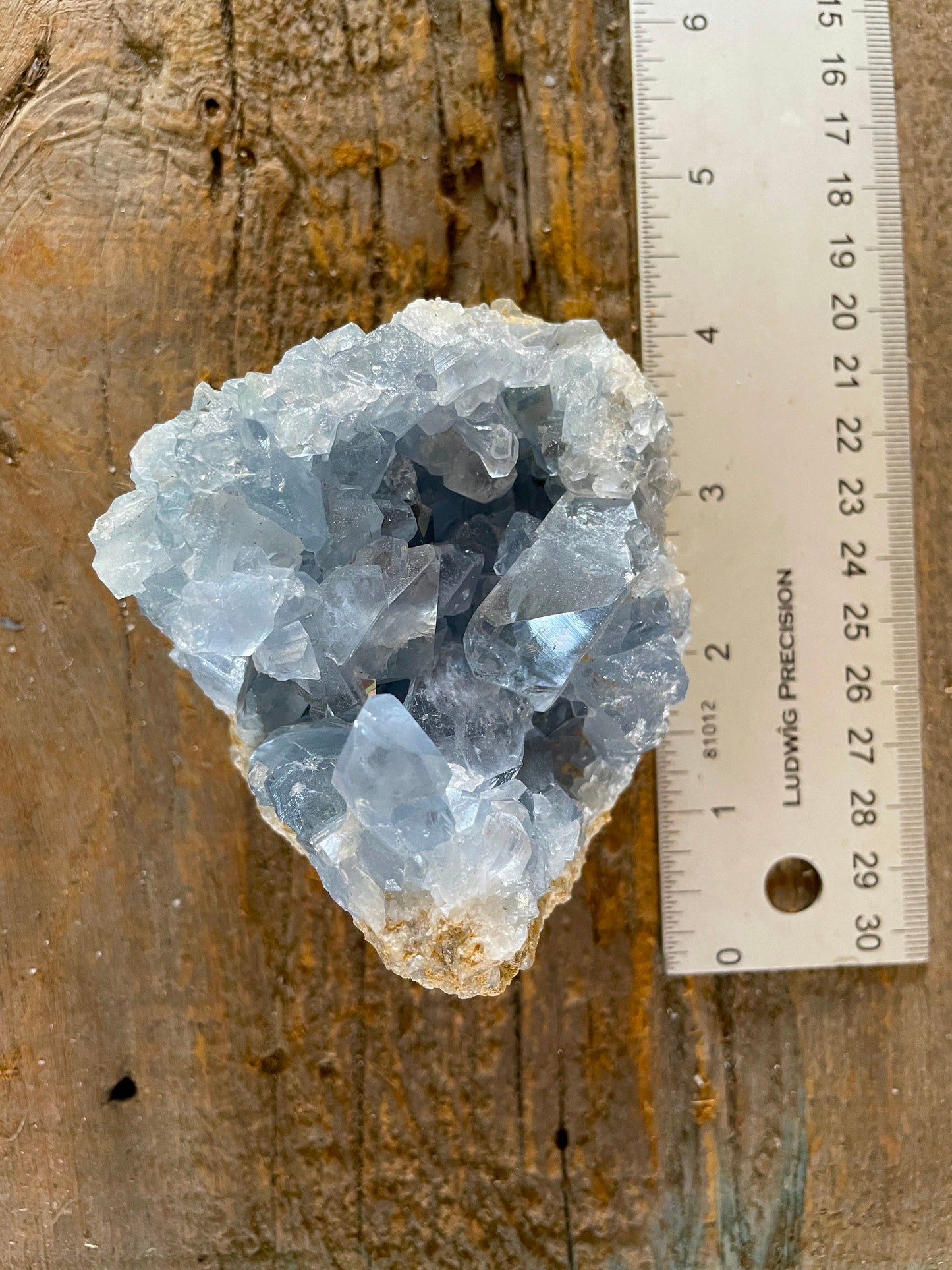 Sparkly Blue Celestine/Celestite Geode 486g 1lb 1.1oz Specimen, Madagascar Mineral Crystal