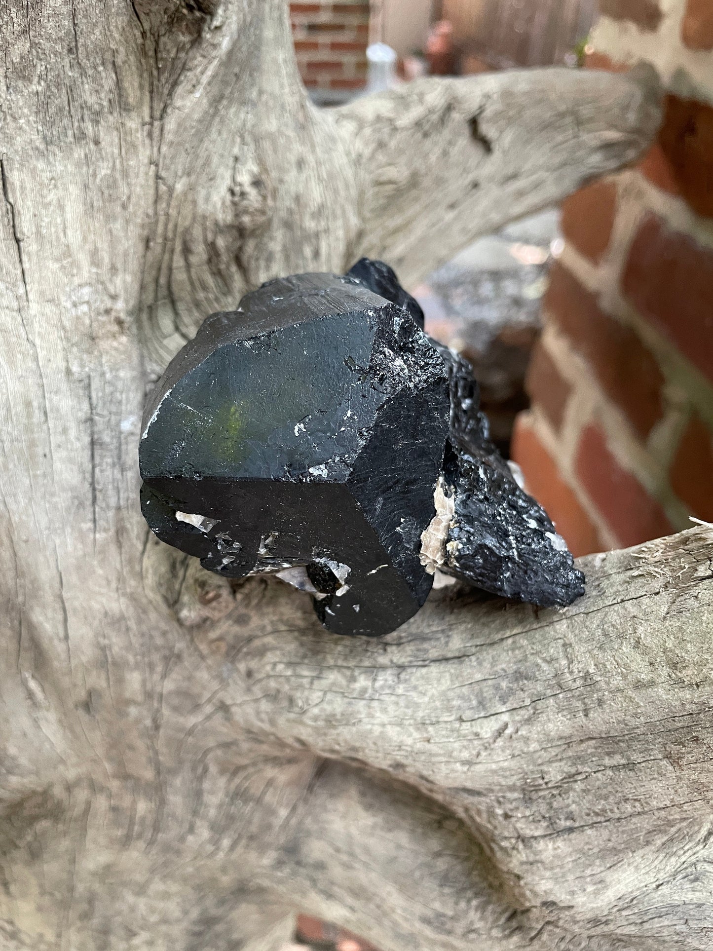 Black Tourmaline with Feldspar, Mica and Quartz From Brazil 642g 1lb 6.7oz Specimen Mineral Crystal