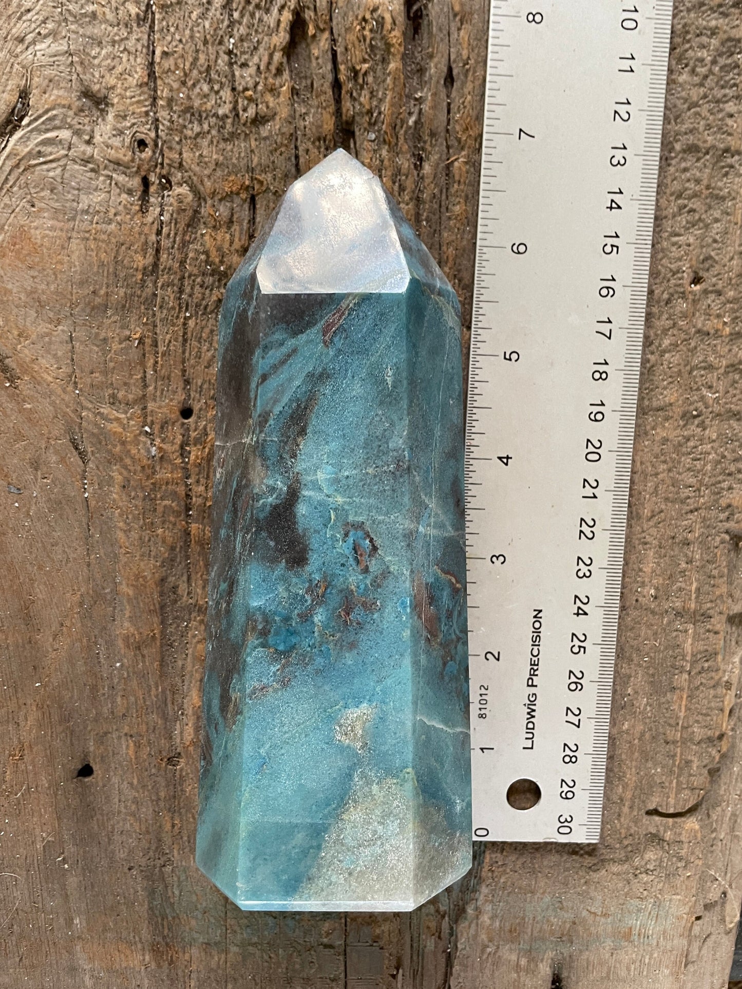 Trolleite with Lazulite Polished Point From Brazil 778g Specimen Mineral Crystal