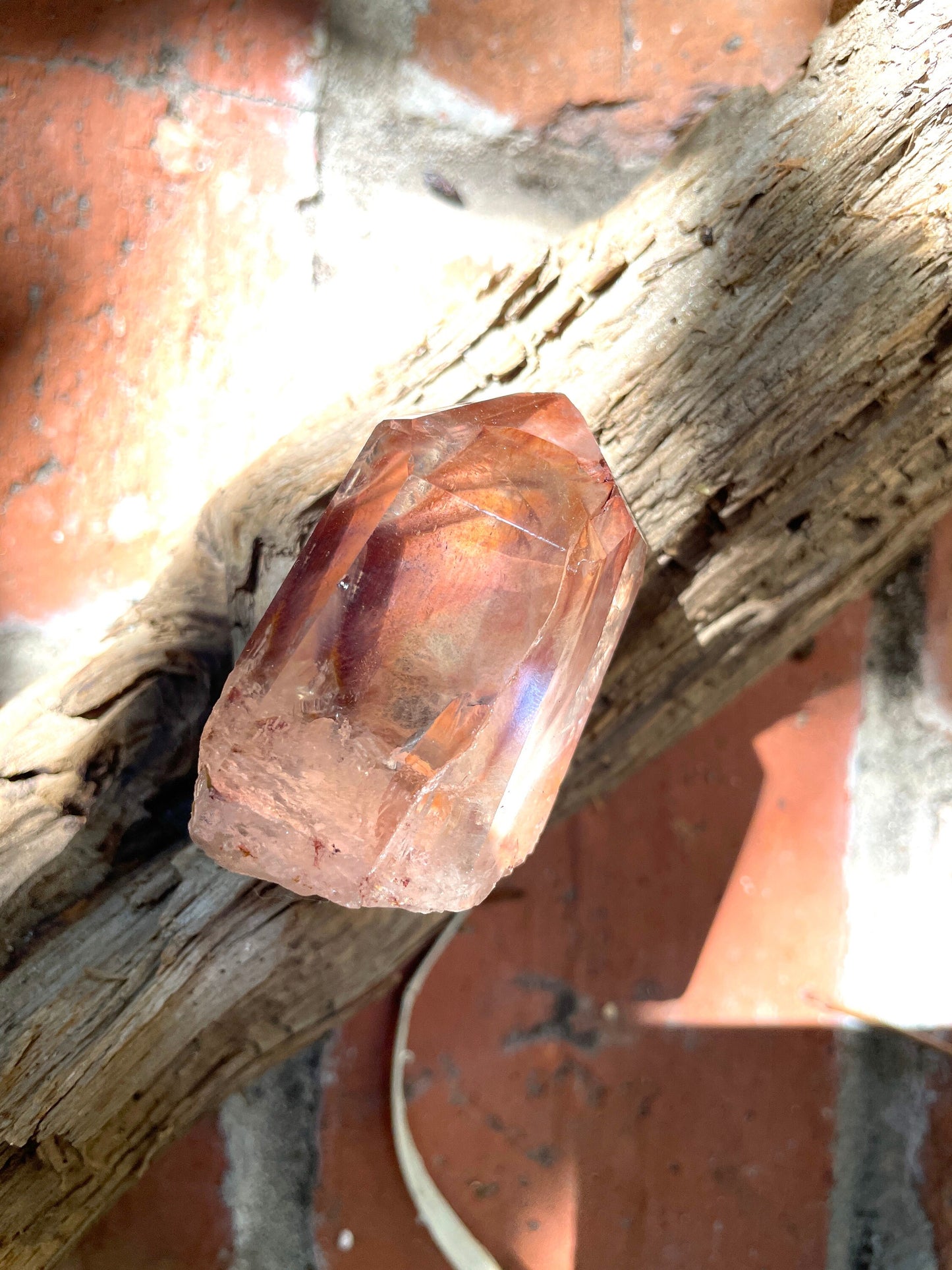 Rare Amphibole/Angel Phantom Quartz polished specimen 69.4g Crystal Mineral