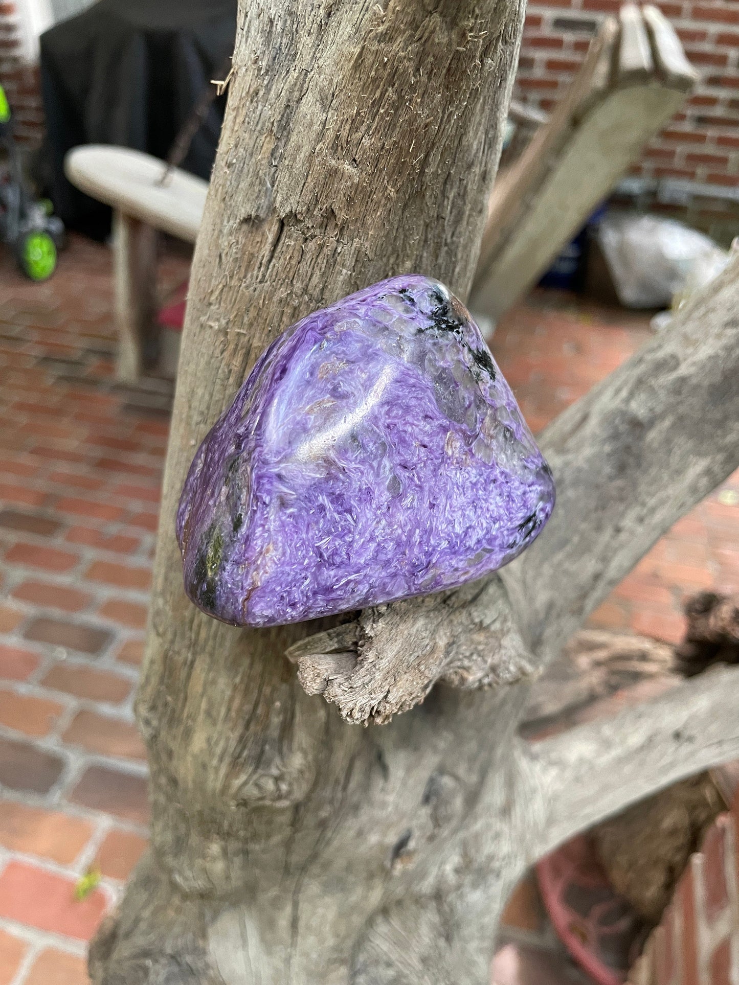 Rare Large Charoite Palm Stone Specimen 305g From Sakha Republic, Siberia, Russia Mineral