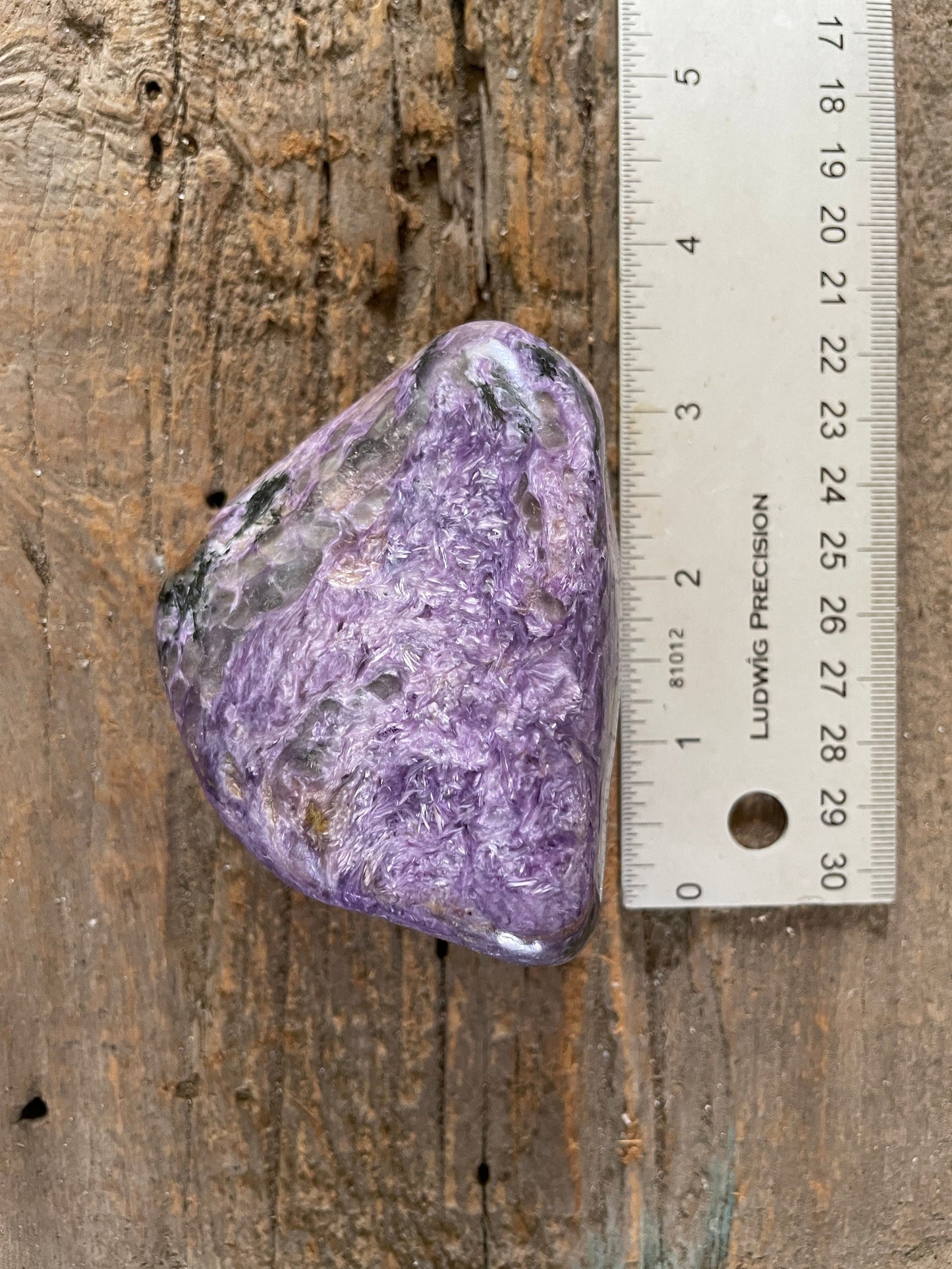 Rare Large Charoite Palm Stone Specimen 305g From Sakha Republic, Siberia, Russia Mineral