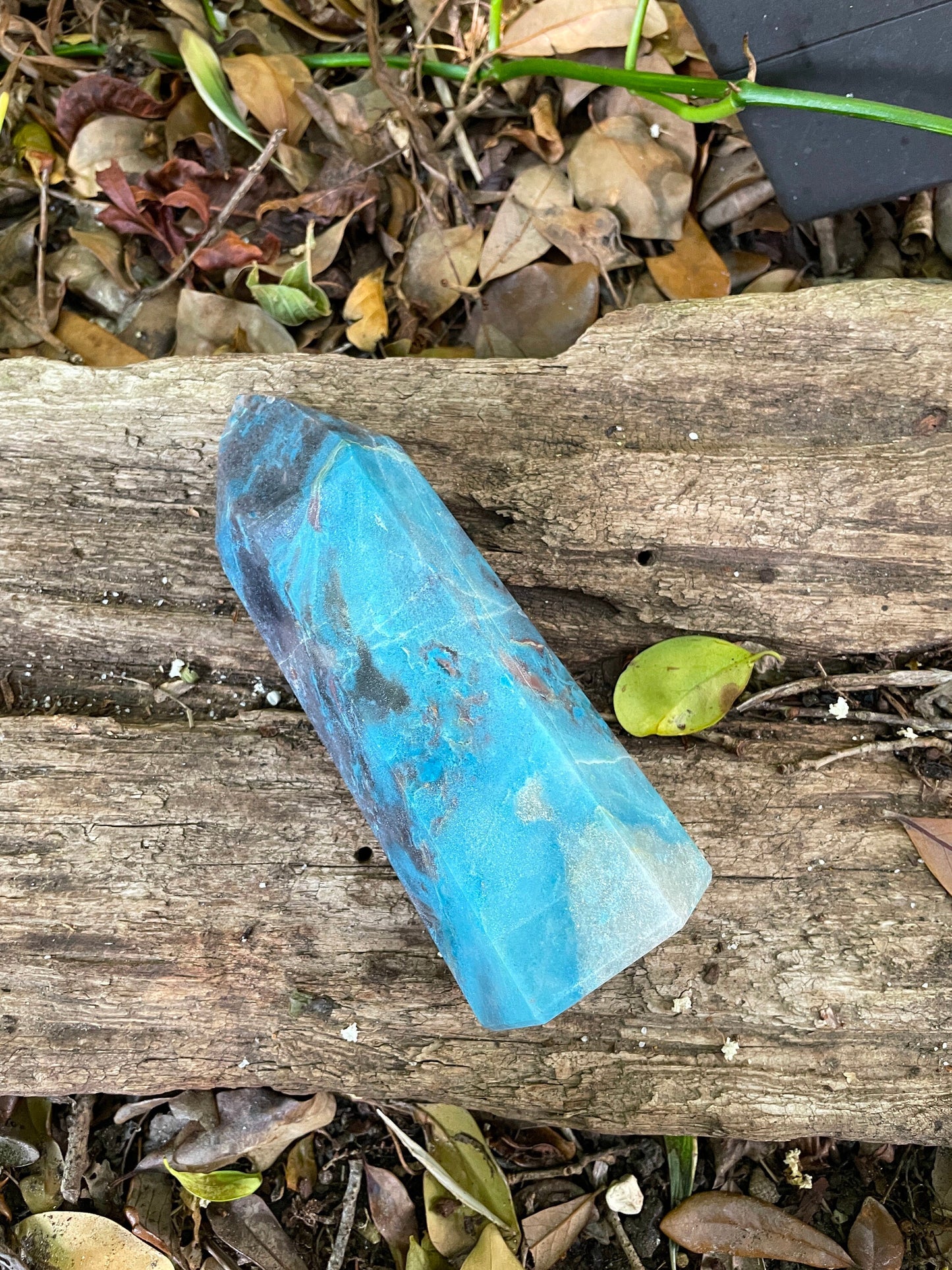 Trolleite with Lazulite Polished Point From Brazil 778g Specimen Mineral Crystal