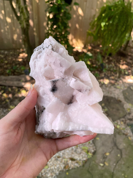 Mangano Calcite Specimen from Racracancha Mine, Cerro De Pasco, Peru 912g 2lbs 0.2oz Mineral Crystal