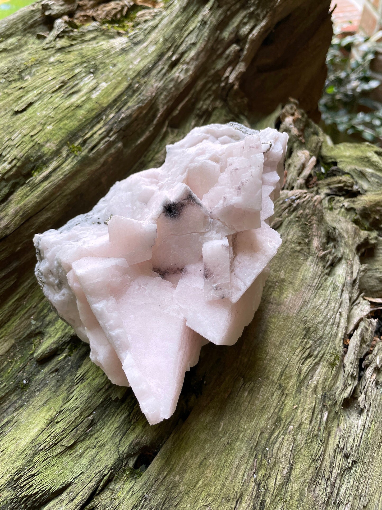 Mangano Calcite Specimen from Racracancha Mine, Cerro De Pasco, Peru 912g 2lbs 0.2oz Mineral Crystal