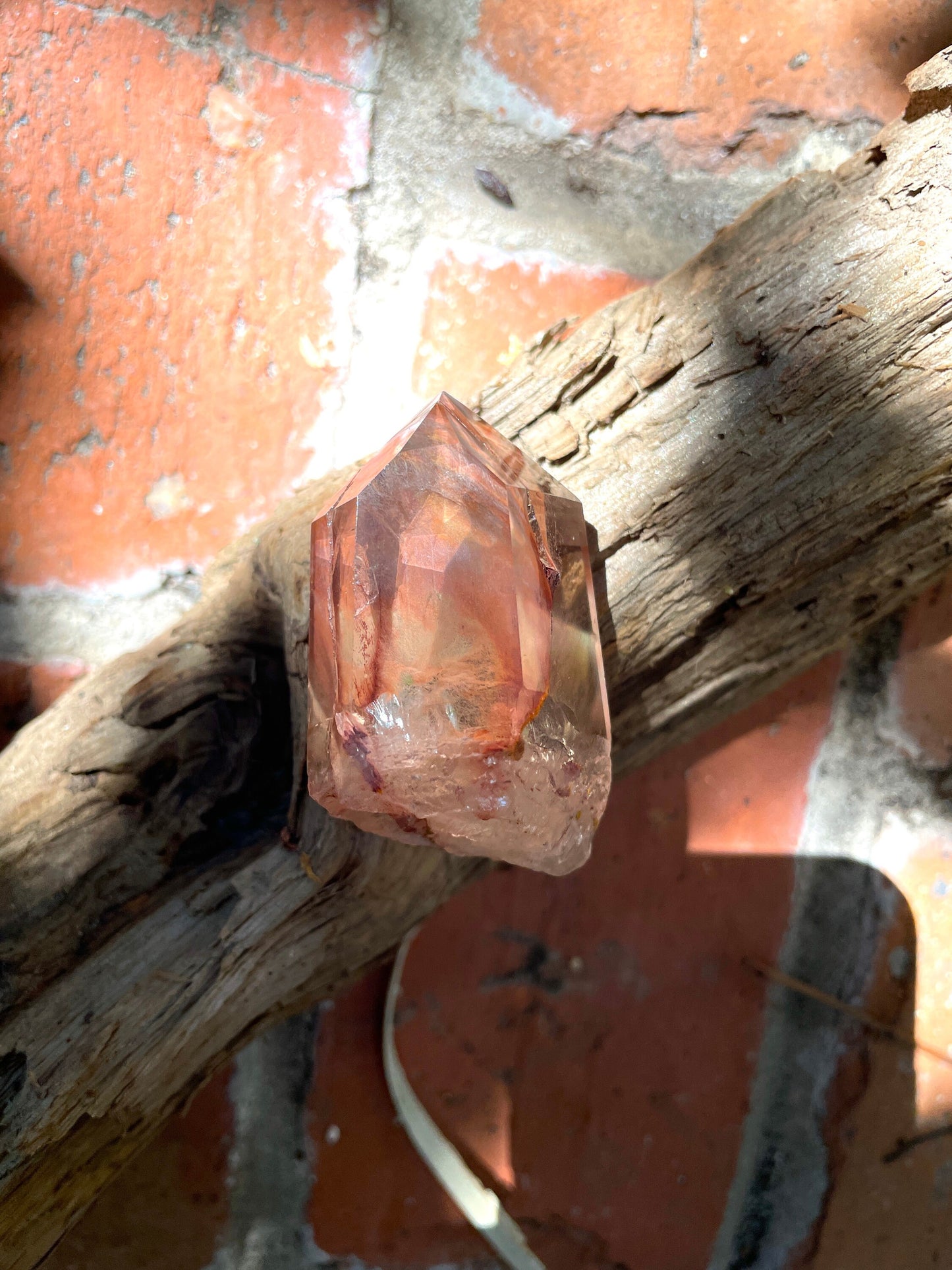 Rare Amphibole/Angel Phantom Quartz polished specimen 69.4g Crystal Mineral