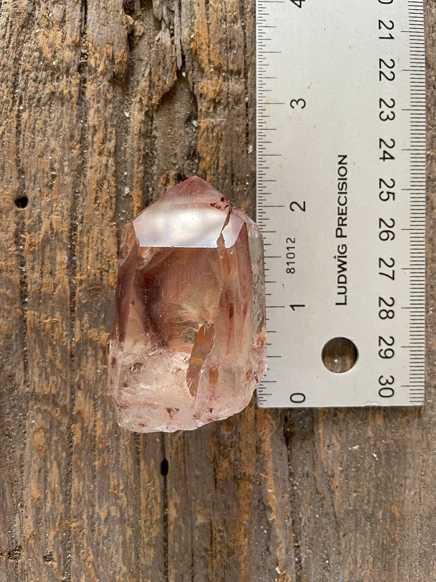 Rare Amphibole/Angel Phantom Quartz polished specimen 69.4g Crystal Mineral