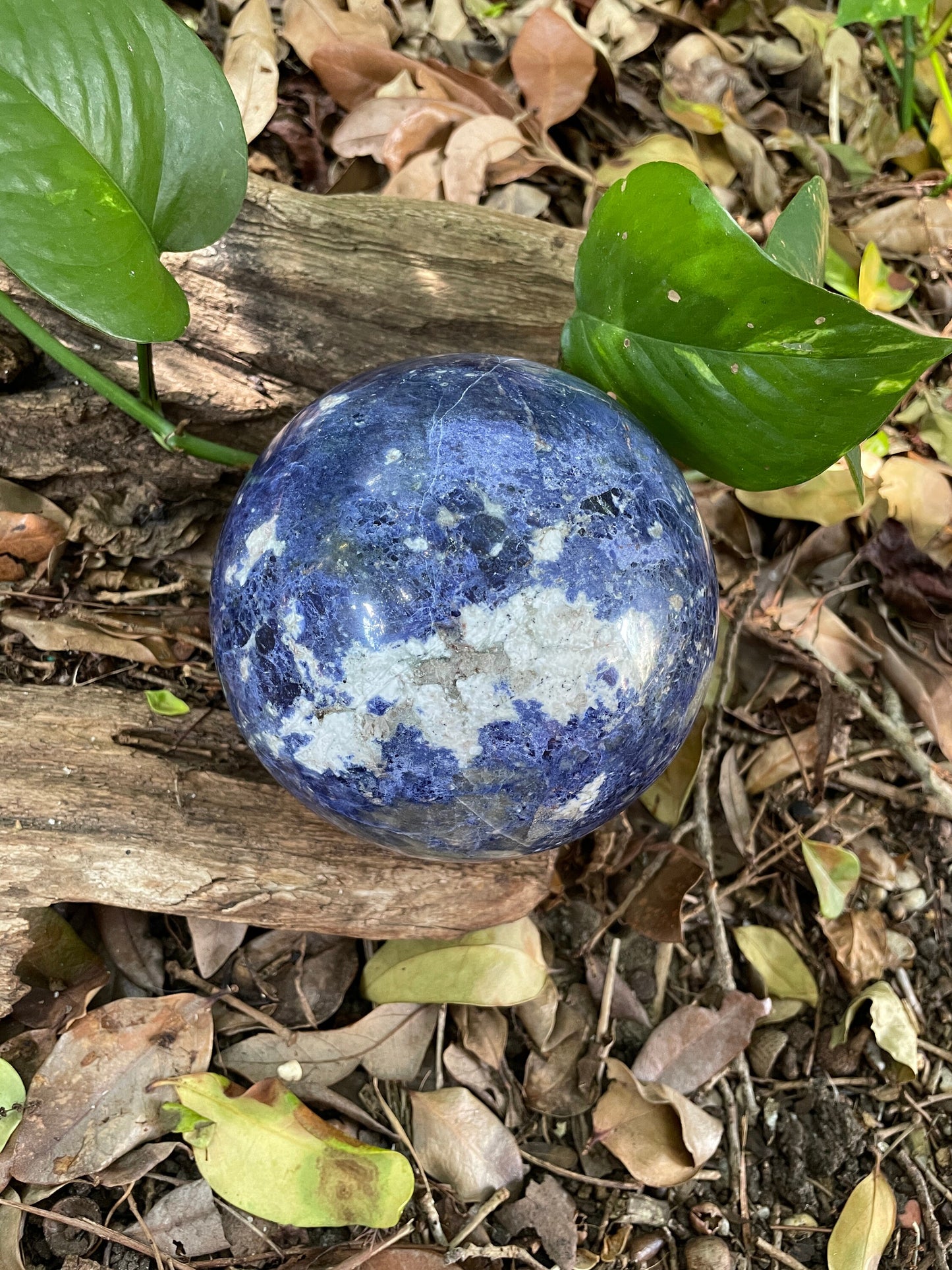 Quality XL Blue Sodalite Polished Crystal Sphere Specimen 2.44kg 5lbs 6.2oz 128mm 5" From Brazil Mineral