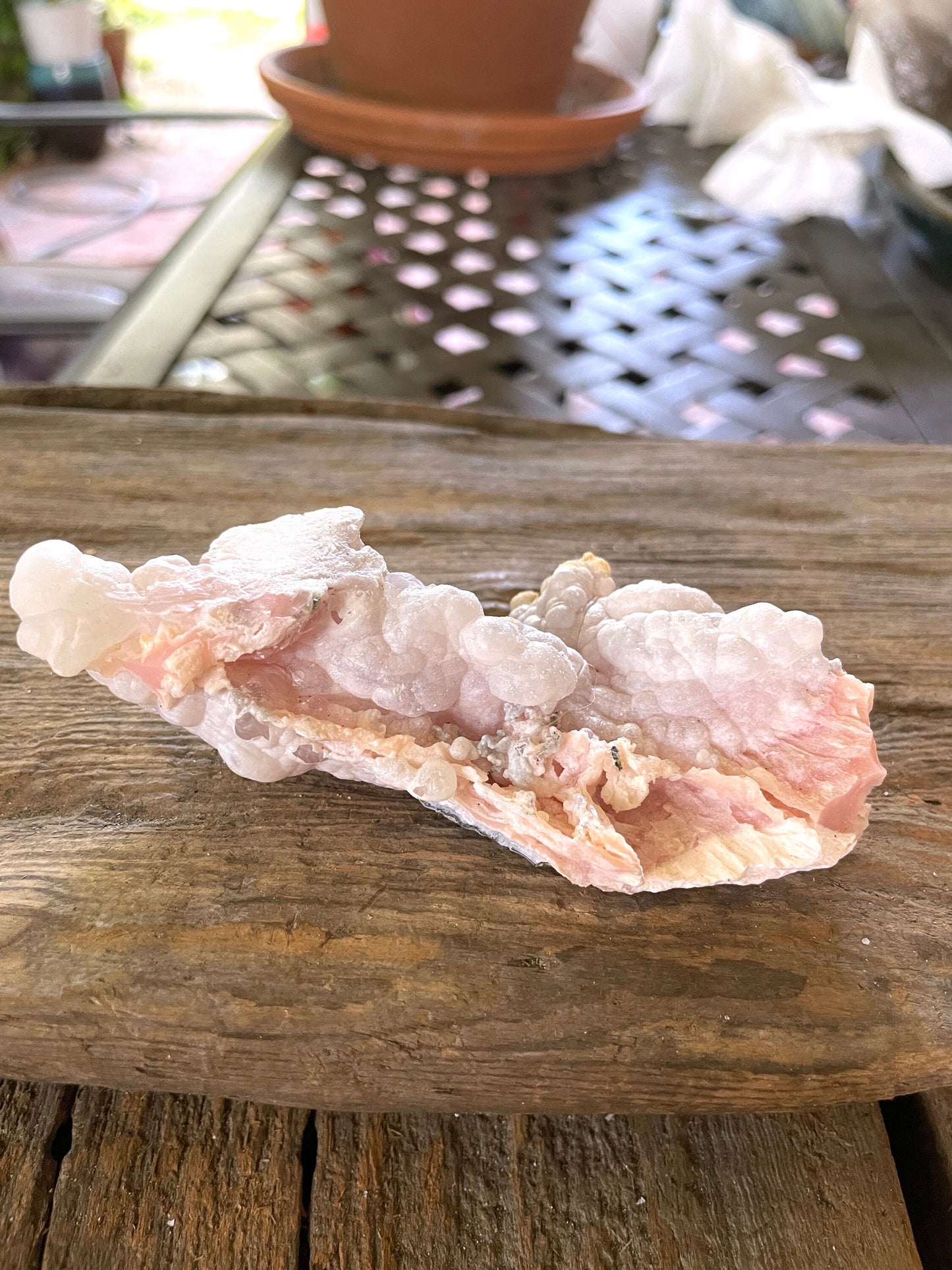 Rare Natural Botryoidal Pink Opal from Ica, Peru Specimen 84.5g Mineral Crystal